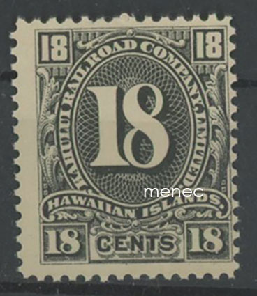 USA local, Hawaiian Islands, Kahului Railroad Company 1894, 18 c 