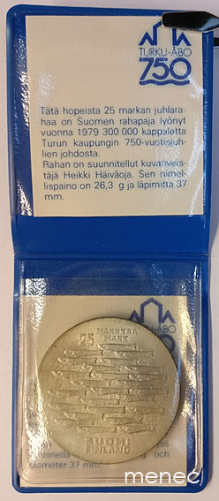 Turku 750 vuotta, juhlaraha, 25 markkaa 