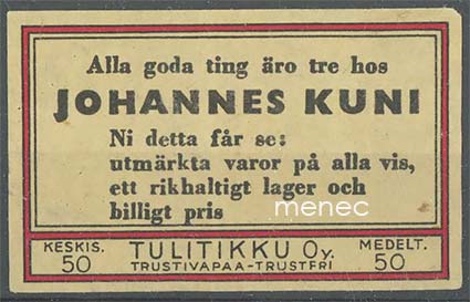 Kauppiasetiketti, Johannes Kuni 