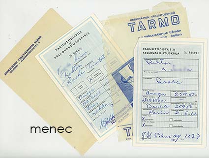 Kellovakuutuksia 1960-luvulta, 2 kpl 