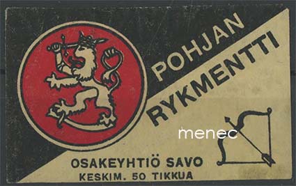 Tulitikkuetiketti, Pohjan Rykmentti 