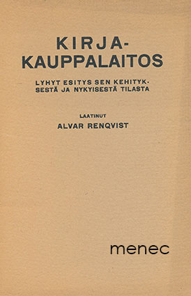 Renqvist, Alvar - Kirjakauppalaitos 