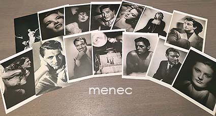 Ulkomaisia elokuvatähtiä, isokokoisia postikortteja, 14 kpl 