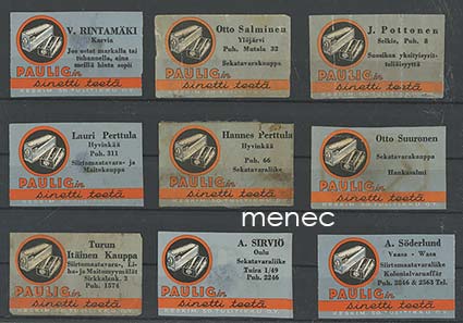 Kauppiasetikettejä, Paulig, vajaakuntoisia 
