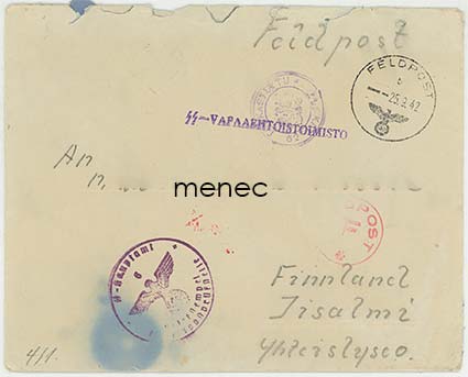 SS-Feldpost, suomalaiselta SS-mieheltä, SS-Vapaaehtoistoimisto 