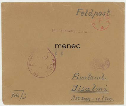 SS-Feldpost, suomalaiselta SS-mieheltä, SS-Vapaaehtoistoimisto 