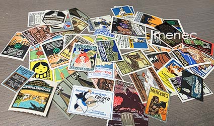 Lähinnä saksalaisia mainosmerkkejä 1910-1930-luvuilta, 50 kpl 