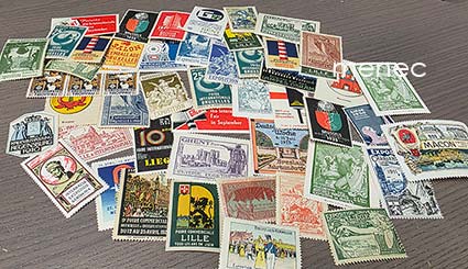 Lähinnä belgialaisia ja saksalaisia mainosmerkkejä 1890-1960-luvuilta, 50 kpl