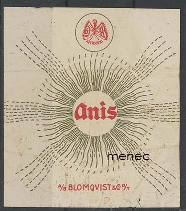 Anis, makeisetiketti 