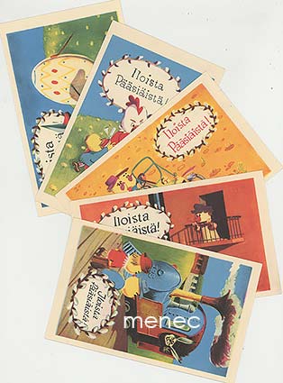 Pääsiäiskortteja, 5 kpl 