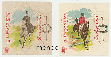 Jockey Club, 2 makeisetikettiä, mies- ja naisratsastajat 