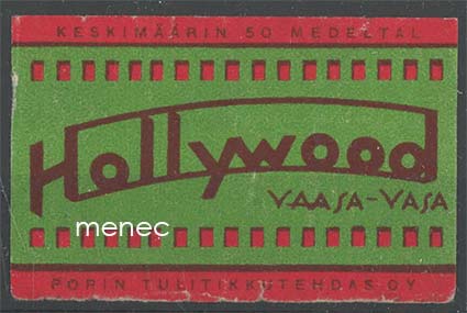 Tulitikkuetiketti, Hollywood, Vaasa 