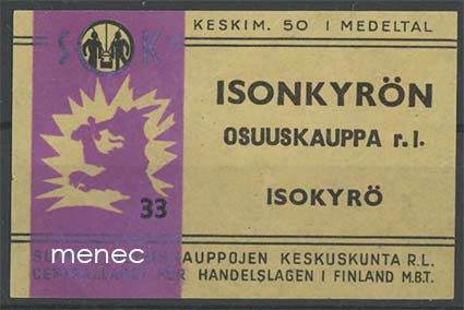 Kauppiasetiketti, Isonkyrön Osuuskauppa 