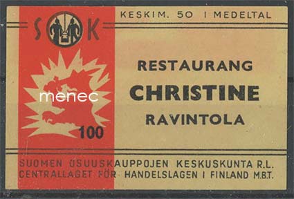 Kauppiasetiketti, Restaurang Christine 