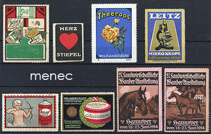 Eurooppalaisia mainosmerkkejä, 8 kpl 