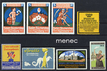 Eurooppalaisia mainosmerkkejä, 8 kpl 