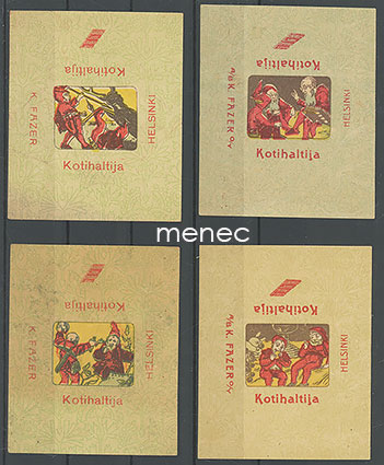 Kotihaltija-makeisetikettikokoelma, 15 kpl 