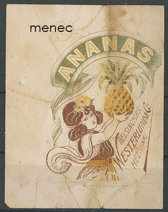 Ananas, makeisetiketti 