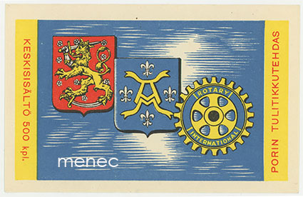 Tulitikkuetiketti, Rotary International, iso 