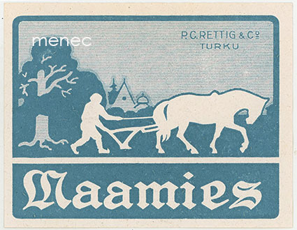 Tulitikkuetiketti, Maamies, iso 