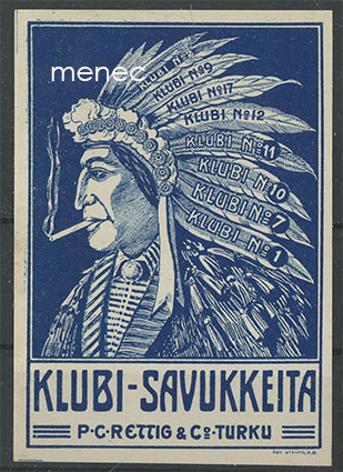 Tulitikkuetiketti, Klubi-savukkeita, iso 