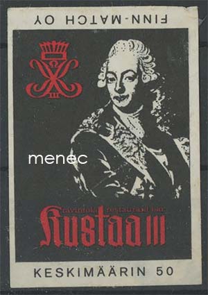 Tulitikkuetiketti, Kustaa III 