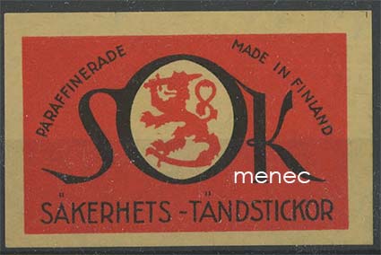 Tulitikkuetiketti, SOK paraffinerade 