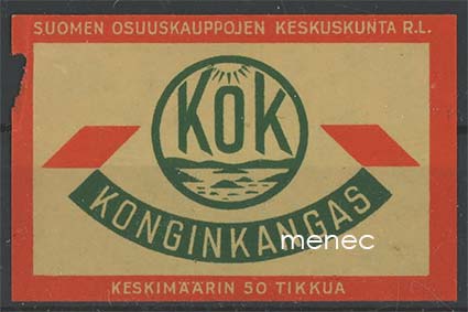 Tulitikkuetiketti, KOK Konginkangas 