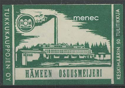 Tulitikkuetiketti, Hämeen Osuusmeijeri 