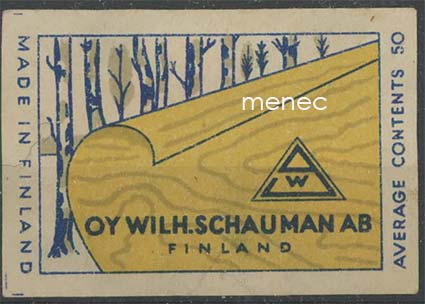 Tulitikkuetiketti, Oy Wilh. Schauman 