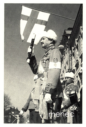 Viipuri 1938. Mannerheimin takana kenraaliluutnantti Hugo Österman 