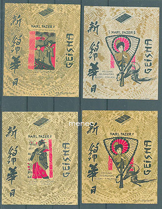 Makeisetikettejä, Geisha-kokoelma, 12 kpl 