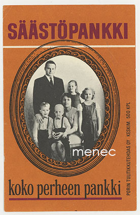 Tulitikkuetiketti, Säästöpankki, koko perheen pankki, iso 