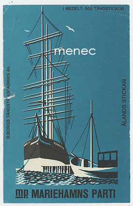 Tulitikkuetikettejä, Mariehamns parti, Pommern, iso 