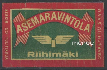 Tulitikkuetiketti, Asemaravintola, Riihimäki 