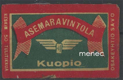 Tulitikkuetiketti, Asemaravintola, Kuopio 