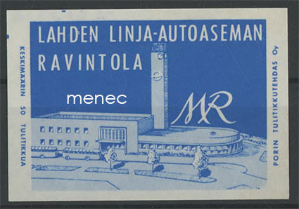 Tulitikkuetiketti, Lahden linja-autoaseman ravintola 