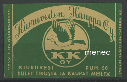 Tulitikkuetiketti, Kiuruveden Kauppa 