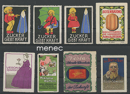 Eurooppalaisia mainosmerkkejä, Sokeri antaa voimaa ym, 8 kpl 