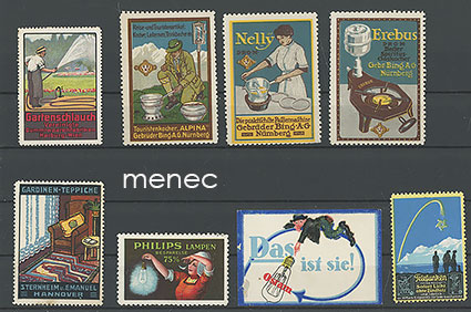 Eurooppalaisia mainosmerkkejä, kodin tekniikkaa, 8 kpl 