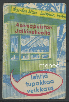 Tulitikkuetiketti, Asemapuiston Jalkinehuolto 