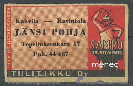 Seppä-etiketti, Kahvila Länsi Pohja, Topeliuksenkatu 