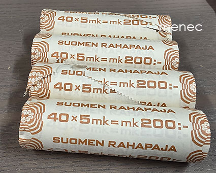 Kolikkorulla, 40x5 mk, 4 kpl 