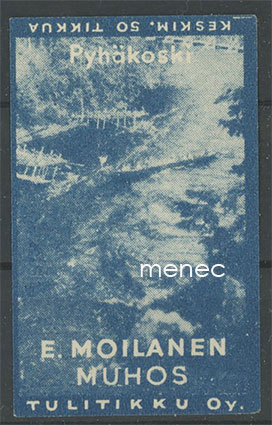 Tulitikkuetiketti, E. Moilanen, Muhos 