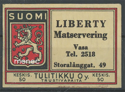 Kauppiasetiketti, Liberty Matservering, Vaasa 