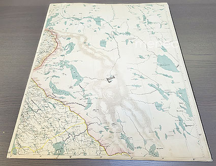 Gyldén, C. W. - Karta öfver Finland: D5: östligaste delen af Kajana härad jemte nordöstra delen af Kuopio län 