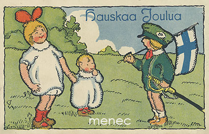 Tuhka, Aukusti - Nuori sotilas ja lippu 