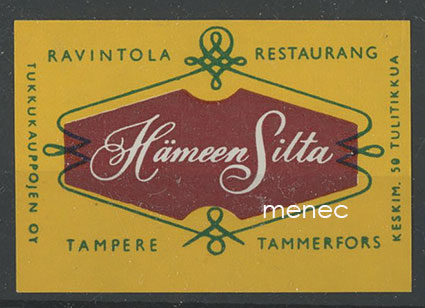 Tulitikkuetiketti, Hämeen Silta, Tampere 