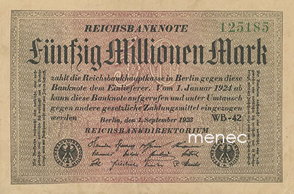 50 000 000 mk, Saksa 1923 