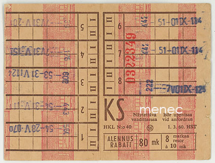 Alennuslippu KS 1960 